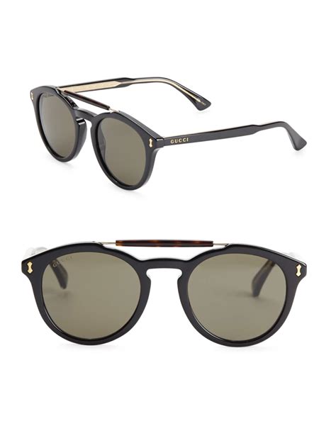 gucci round glasses|gucci 50mm round sunglasses.